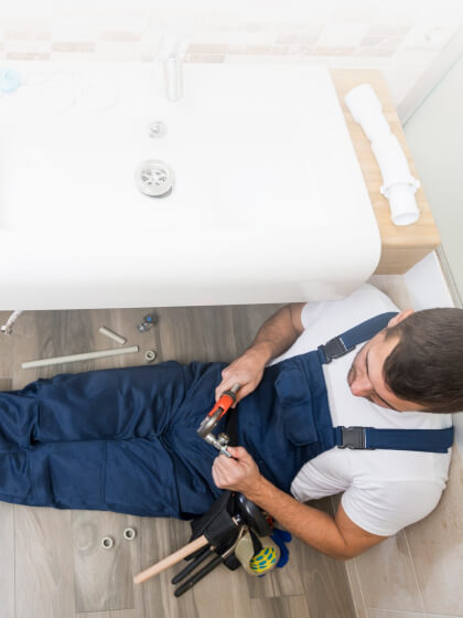 Plumbing services for bathrooms and kitchens